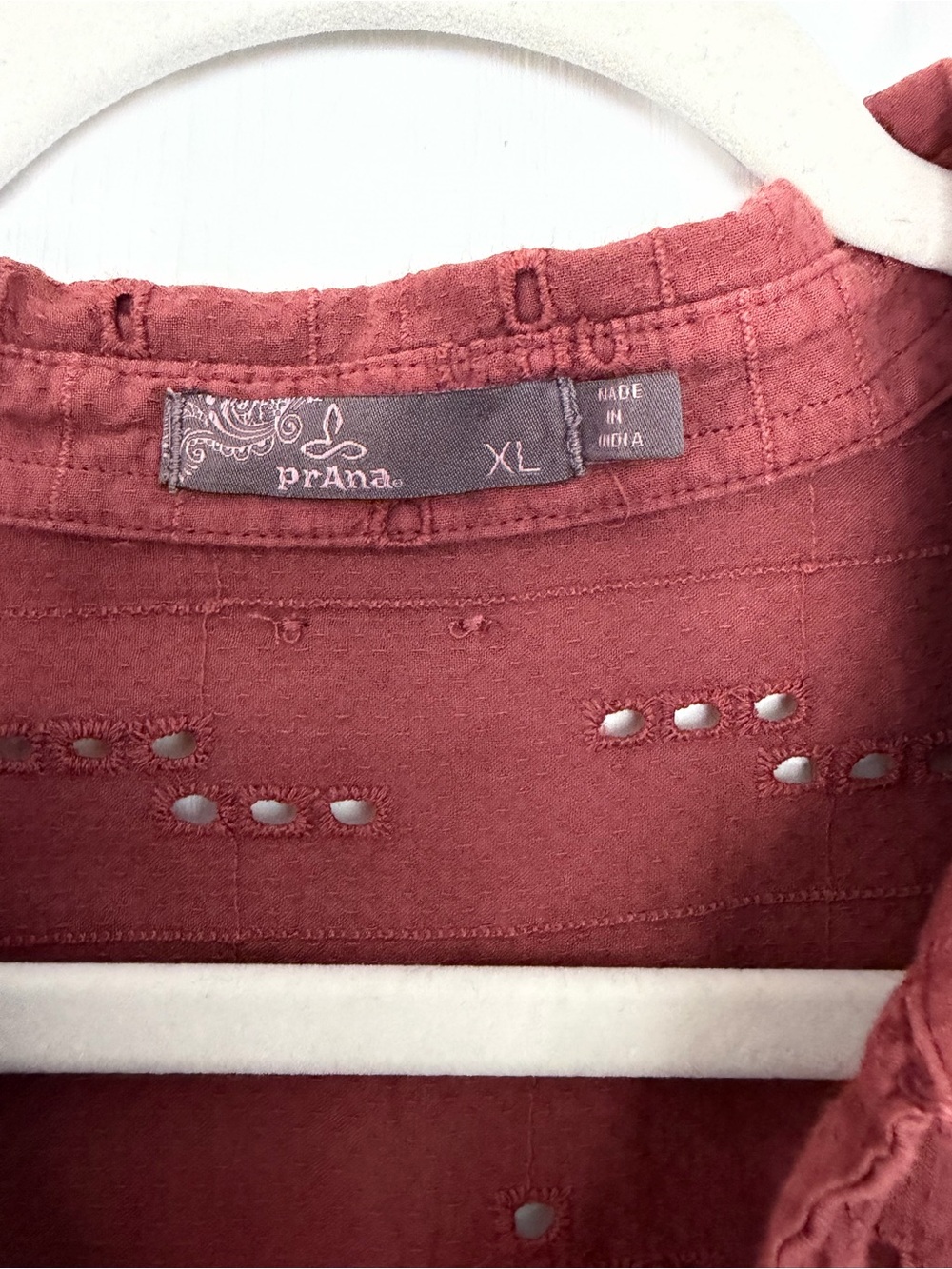 PrAna Ladyland Dress Vino Eyelet Short Sleeve - Picture 7 of 11